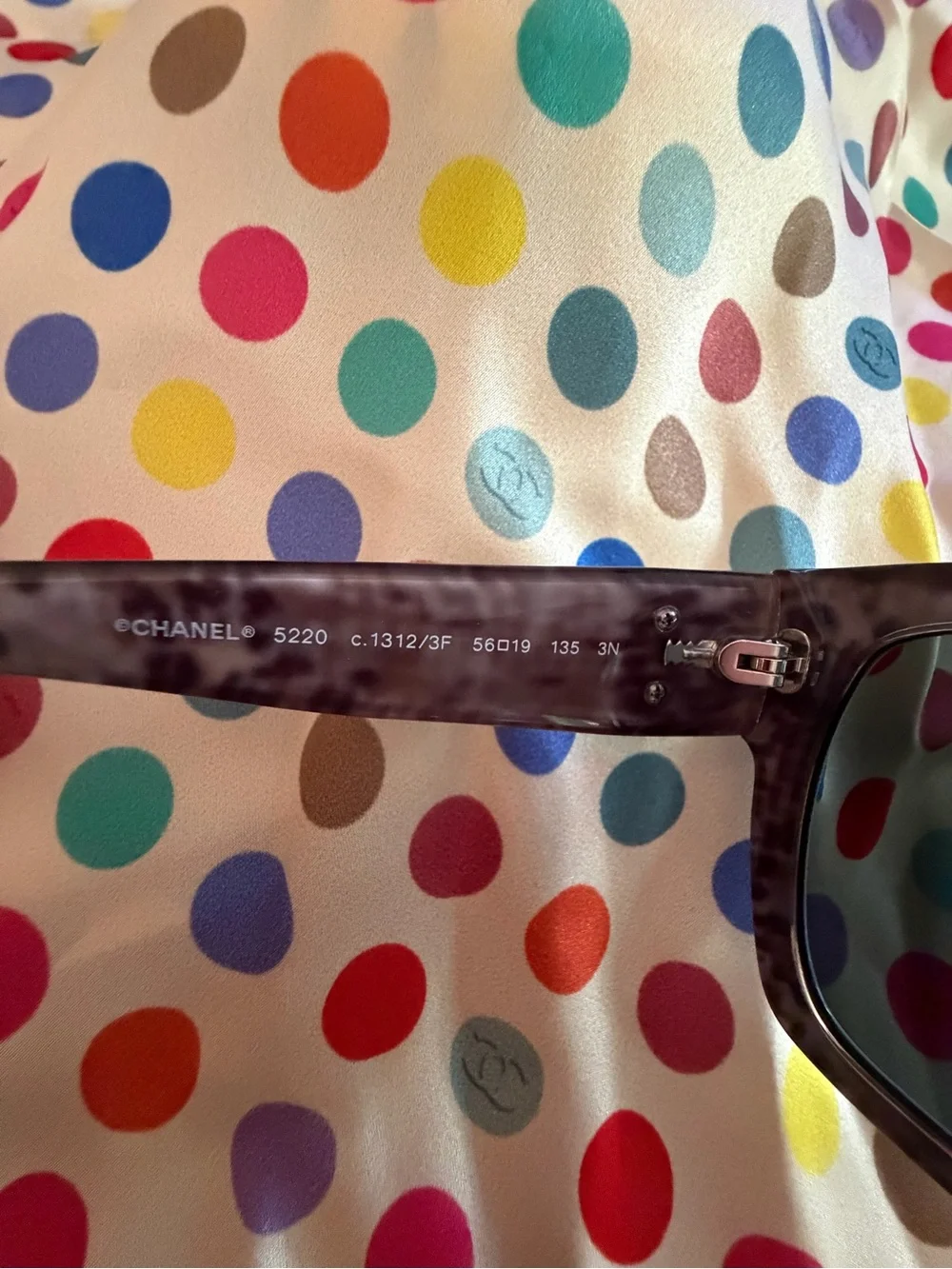 CHANEL Black Square Sunglasses with Silver CC Logo